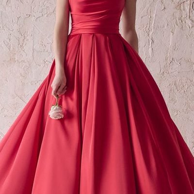 Simple red beach wedding dress wedding bridal gowns