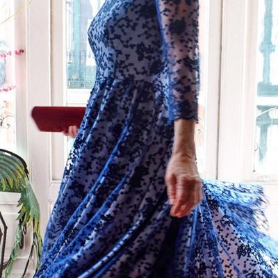 Eleghant royal blue lace 3/4 long sleeve mother of bride and groom dress evening dress