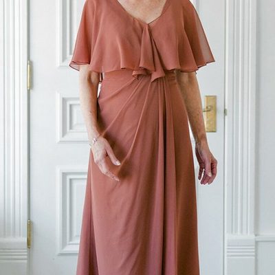 Eleghant sheath coral plus size mother of bride and groom dress evening dress