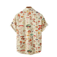 New sweet casual fruit print loose lapel short-sleeved blouses - Thumbnail 1