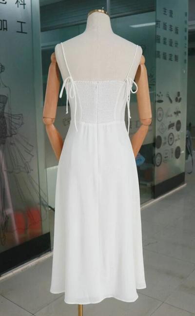 Spaghetti Straps Chiffon Long High Split Prom Dress