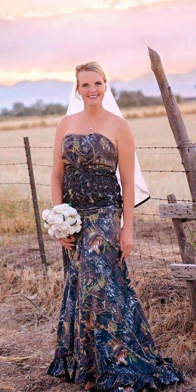 Camo Country Sweetheart Wedding Dress Wedding Bridal Gowns