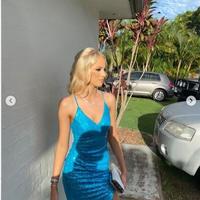 Blue Mermaid Sequins Prom Dress Evening Dress - Thumbnail 1