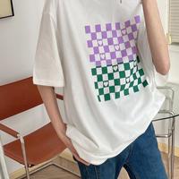 Heart Checkboard Print Tee - Thumbnail 3