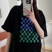 Heart Checkboard Print Tee - Thumbnail 1