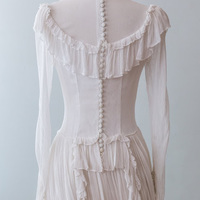 1950S Vintage Lace Wedding Dress Wedding Bridal Gowns - Thumbnail 3