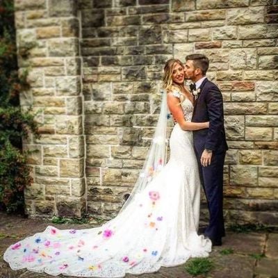 Beautiful mermaid flower floral 3d handmade flowers wedding gowns  - Thumbnail 4