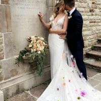 Beautiful Mermaid Flower Floral 3D Handmade Flowers Wedding Gowns  - Thumbnail 1