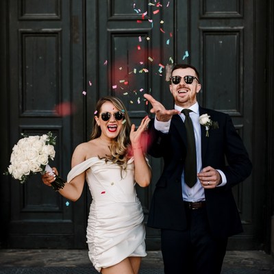 Mini short sheath wedding dress bridal gowns - Thumbnail 5