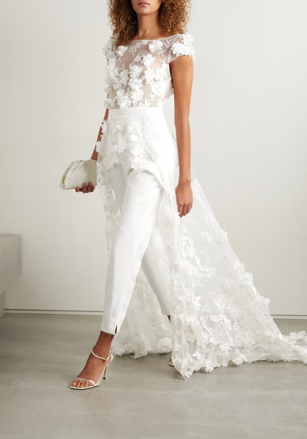 Unique Lace Wedding Jumpsuit Bridal Jumpsuit