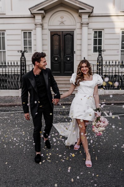 Simple Mini Short Wedding Dress Bridal Gown