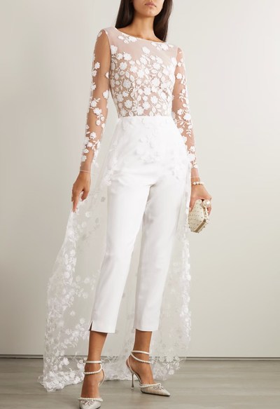 Sheath Lace Wedding Jumpsuit Bridal Jumpsuit