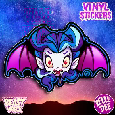 Lady is a vamp vinyl sticker