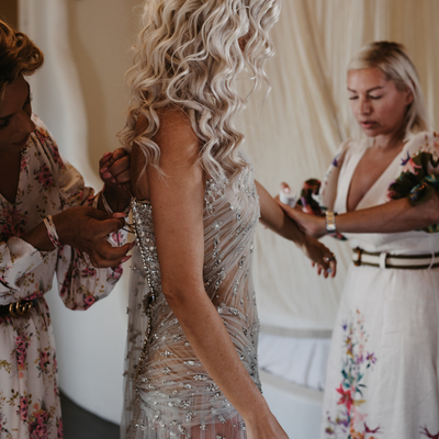 Sparkle sequins lace sexy wedding dress bridal gown