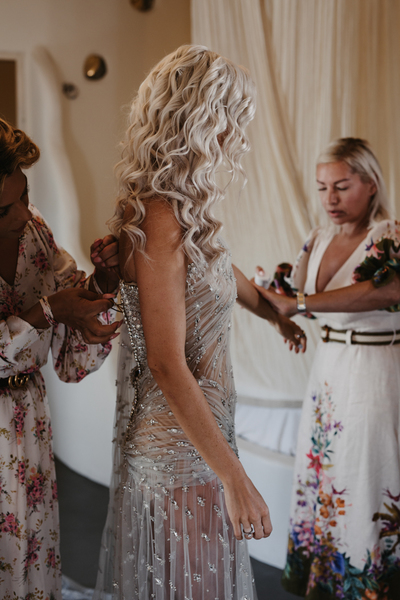 Sparkle Sequins Lace Sexy Wedding Dress Bridal Gown