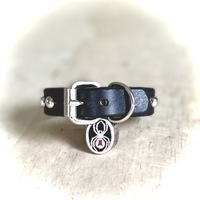 1-row medium dome studs lil’ d-ring wristband - Thumbnail 3