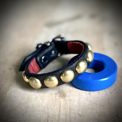 Gold Big Dome Studs Wristband