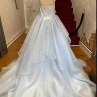 Light Ice Blue Girl Pageant Dress Crystals Beading Ruffles Organza little Kid Birthday Formal Party Long Gown Toddler Teens Preteen - Thumbnail 3