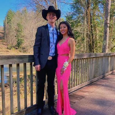 Mermaid hot pink v neck sequin long prom dresses - Thumbnail 3