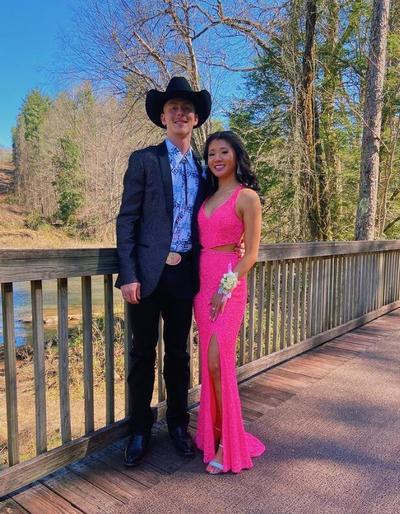 Mermaid Hot Pink V Neck Sequin Long Prom Dresses