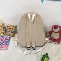 Cute face corduroy school backpack - Thumbnail 6
