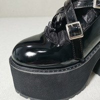 Lace Rhinestone Bowknot Detachable Heeled Shoes - Thumbnail 5