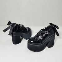 Lace Rhinestone Bowknot Detachable Heeled Shoes - Thumbnail 4