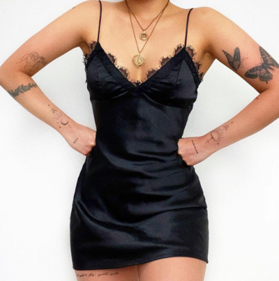 V-Neck Sling Lace Sleeveless Dress