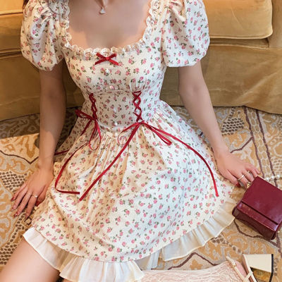 Mori girl floral lace dress - Thumbnail 1