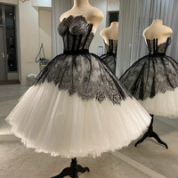 Vintage Ball Gown Prom Dresses Vintage Sleeveless Evening dress Girls Dancing Knee Length Party Gowns - Thumbnail 5