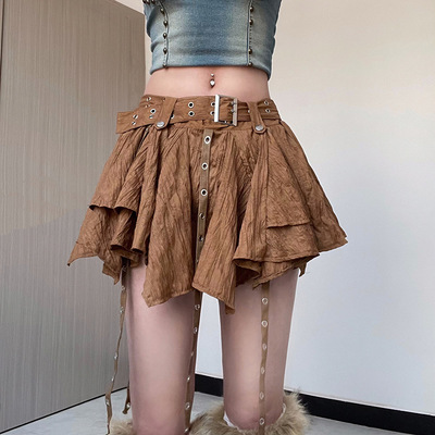 Boho a-line irregular hem skirt - Thumbnail 2