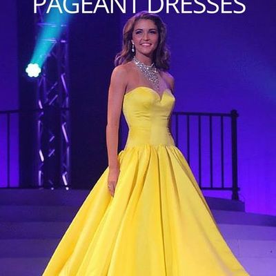 Yellow simple prom dress evening dress