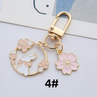 Free shipping New Cute Rabbit Cat Metal Keychain Small Cat Bow Tie Rabbit Ornament Bag Pendant - Thumbnail 3