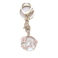 Free shipping New Cute Rabbit Cat Metal Keychain Small Cat Bow Tie Rabbit Ornament Bag Pendant - Thumbnail 6