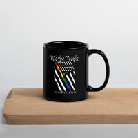 We the People B&W Flag Black Glossy Mug - Thumbnail 1