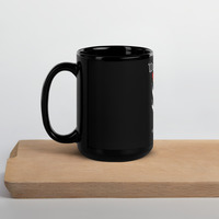 We the People B&W Flag Black Glossy Mug - Thumbnail 3