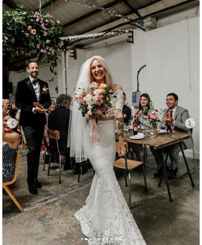 Two Pieces Lace Boho Wedding Dress Bridal Gowns