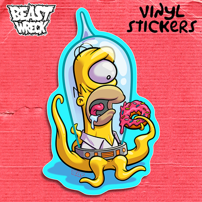 THE SIMPSALIENS Vinyl Stickers
