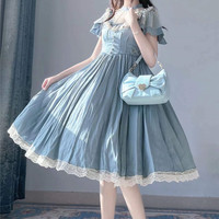 Seraphim Pretty Girl Cute Butterfly Bow Pink White Black Purple Blue Bag Handbag - Thumbnail 5