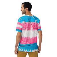Transgender Flag all over Print T-shirt - Thumbnail 1