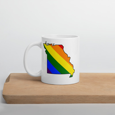 Home, missouri white glossy mug - Thumbnail 4