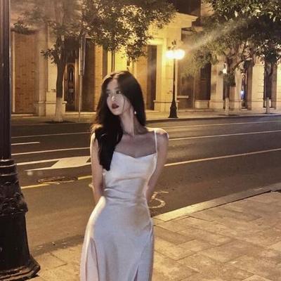 Spaghetti strap a line side split long prom dresses - Thumbnail 3