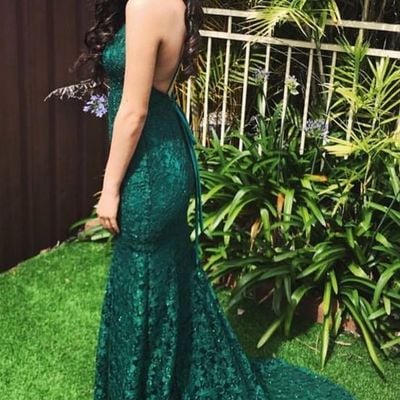 Sp2227,green mermaid lace prom dresses, sexy open back evening gown