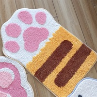 Cute Kawaii Cat Panda Kitty Paw Cartoon Animal Bedroom Rugs Carpets Bathroom Mats Decor - Thumbnail 2