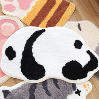 Cute Kawaii Cat Panda Kitty Paw Cartoon Animal Bedroom Rugs Carpets Bathroom Mats Decor - Thumbnail 6