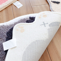 Cute Kawaii Cat Panda Kitty Paw Cartoon Animal Bedroom Rugs Carpets Bathroom Mats Decor - Thumbnail 7