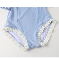 Cute Ruffle Edge Bow Front Swimsuit - Thumbnail 7