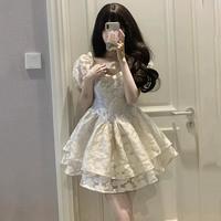 New style princess dress puff sleeve artistic dress - Thumbnail 2