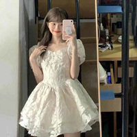 New style princess dress puff sleeve artistic dress - Thumbnail 4