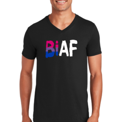  biaf black unisex v-neck t-shirt